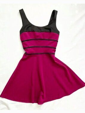 Mystic Burgundy & Red Fit & Flare Skater Dress Size Small